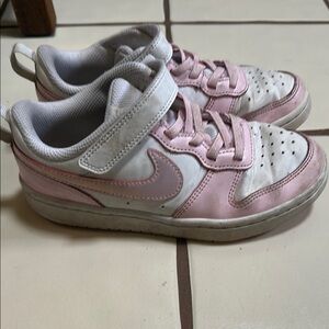 Girls pink/ white NIKE sneakers